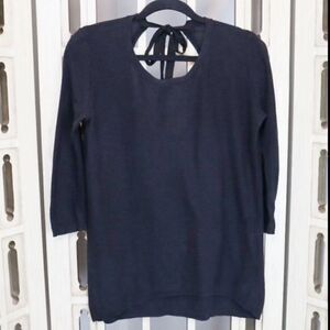 T. Babaton Black Lightweight Tie Back Sweater XS